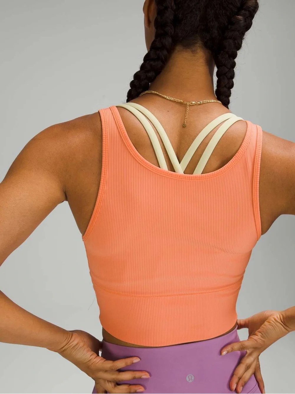 Lululemon Power Pivot Tank *Rib - Golden Apricot Orange - Size 6 - Workout Yoga